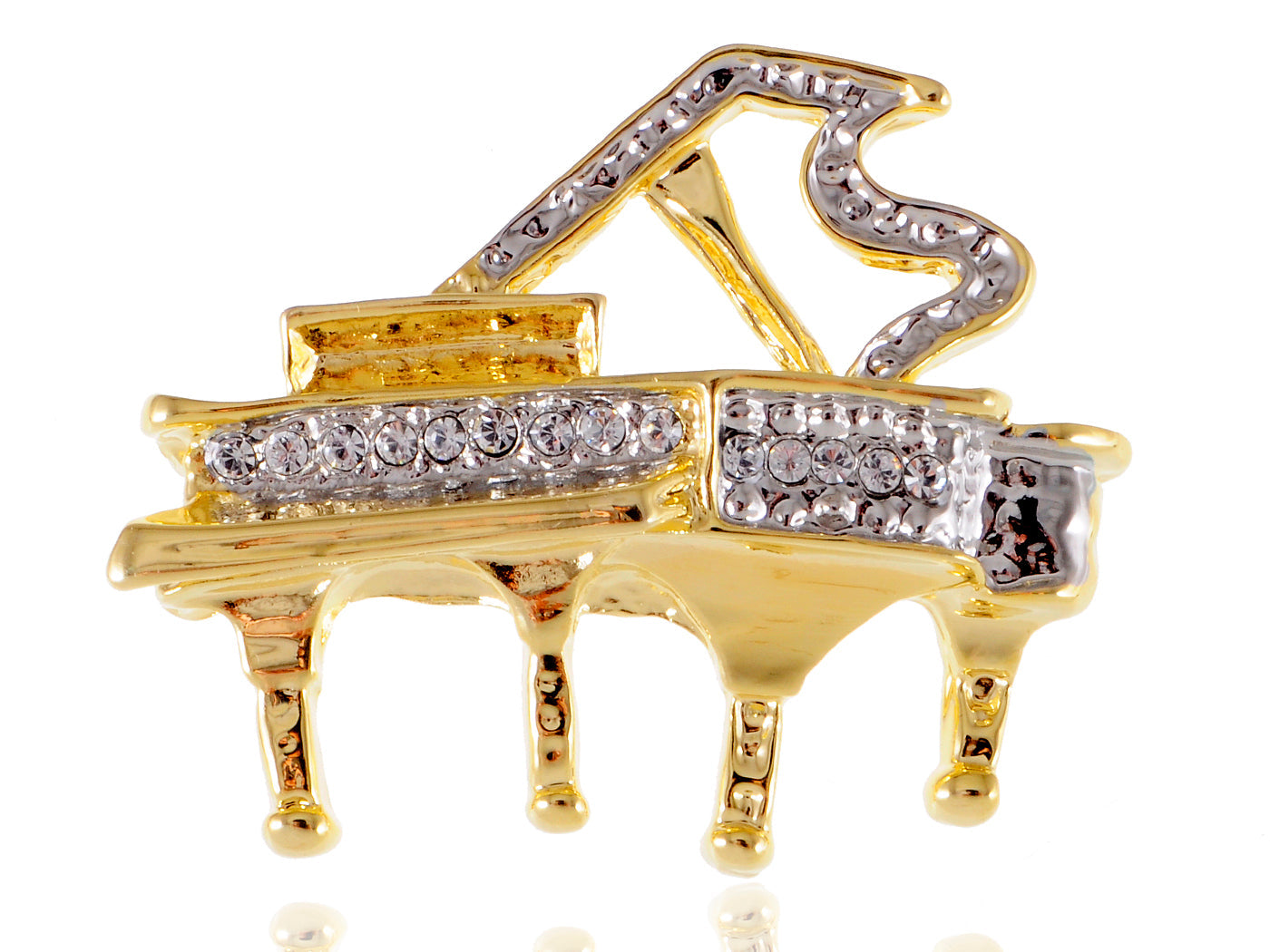 Grand Piano Enamel Brooch Pin