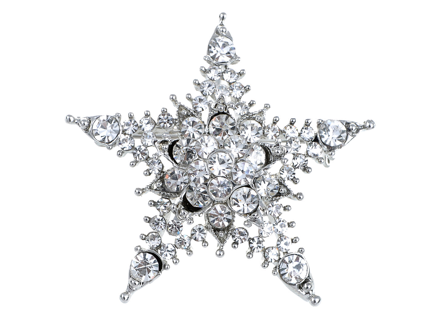 Colored Twinkle Bling Star Brooch Pin