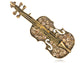 Violin Brooch Pin Enamel Bow Cello Fiddle Music Instrument