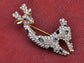 Spotted Long Neck Deer Doe Brooch Pin