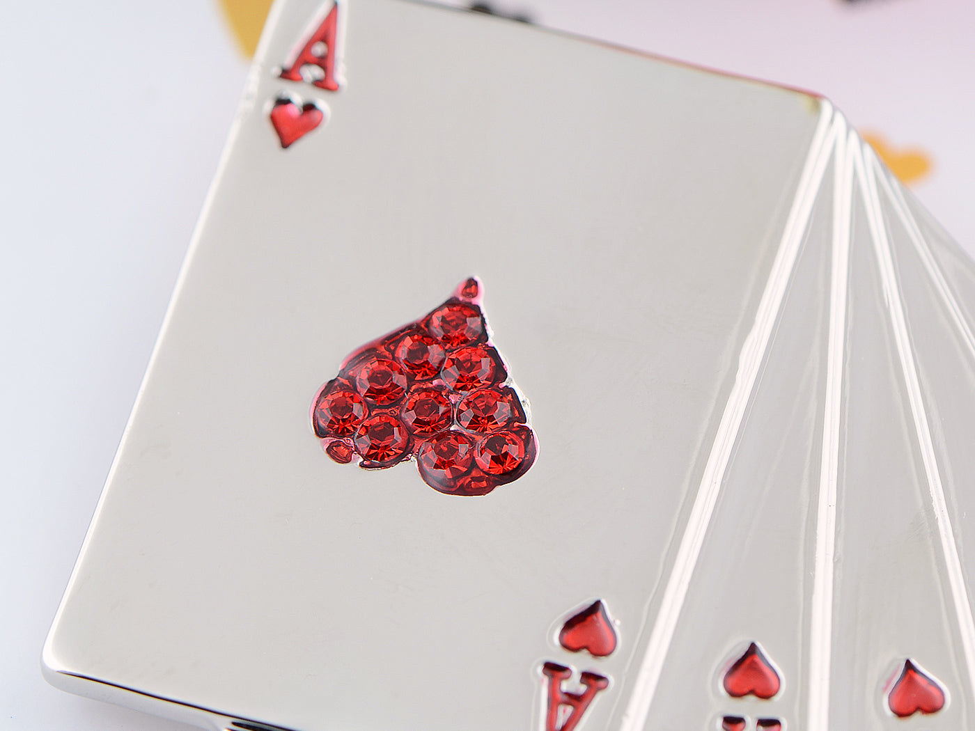 Royal Flush Poker Playing Hand Cards Brooch Pin