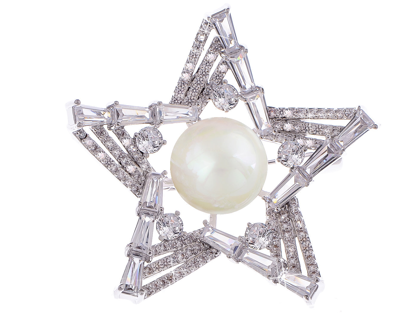 Colored Twinkle Bling Star Brooch Pin