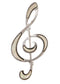 Silver Tone Abalone Shell Music Note Brooch Pin & Pendant Simple Accessories Gifts for Party Banquet New Year's