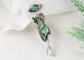 Silver Tone Abalone Shell Elegant Lady Women Dancer Brooch Pin for Wedding Birthday Party