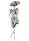 Silver Tone Abalone Shell Elegant Lady Women Dancer Brooch Pin for Wedding Birthday Party