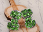 Peridot Emerald Green Fun Fat Cocktail Bow Tie Stud Earrings