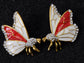 Hand Painted Butterfly Insect Element Earrings