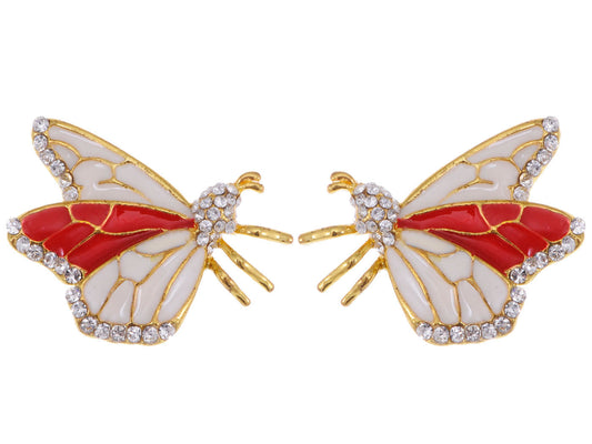 Hand Painted Butterfly Insect Element Earrings