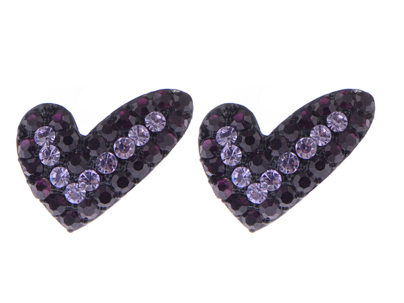 Shimmer Pink Valentines Heart Stud Earrings