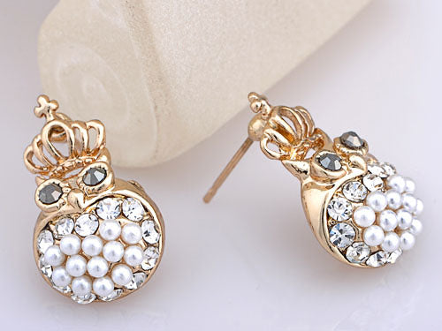 Chubby Emperor Owl Penguin Bird Element Earrings