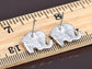 Colored Elephant Stud Earrings