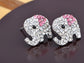 Colored Elephant Stud Earrings