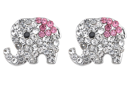 Colored Elephant Stud Earrings