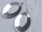 Silver Square Dangle Earrings Wedding Bridal