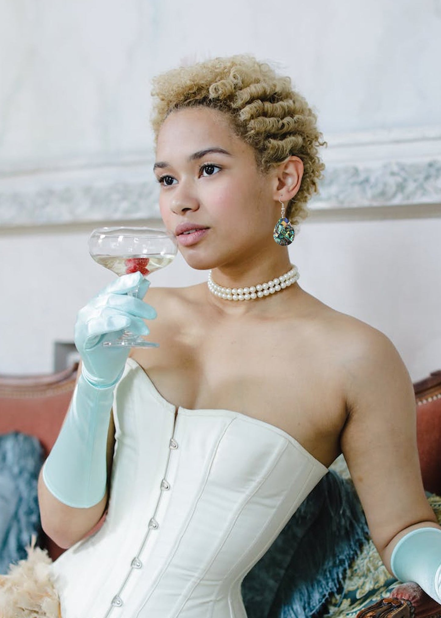 Mosaic Harmony Natural Abalone Shell Handmade Dangle Earrings Shell Jewelry