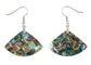 Mosaic Harmony Natural Abalone Shell Handmade Dangle Earrings Shell Jewelry