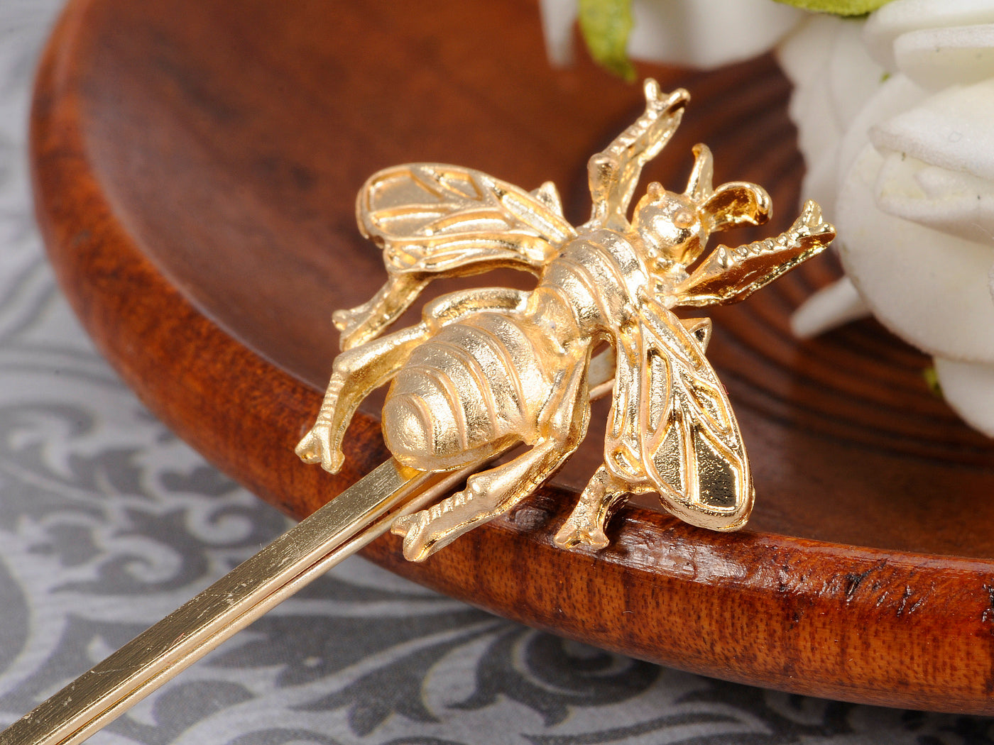 Egyptian Honey Bumble Bee Fly Insect Wings Hair Bobby Pin