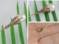Women's Hat Pin Long Handle Golden Jewelry Retro Hollow Out Pearl Pins