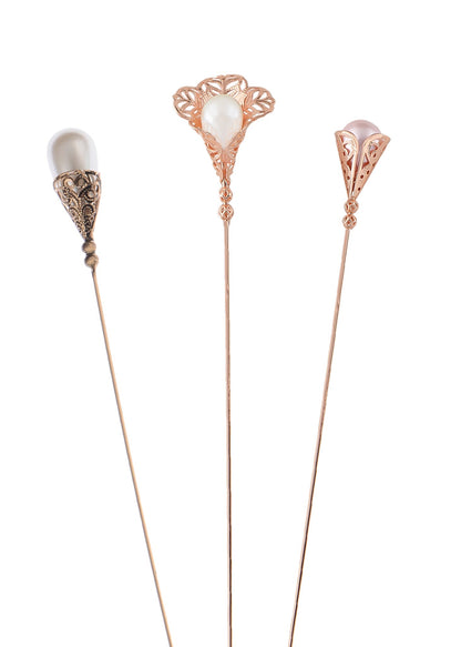 5Pcs/ 3Pcs Classic Vintage Hat Pin Long Needle Faux Pearl Pins Brooches Suit Tie Hat Scarf Jewelry Set Accessories?-