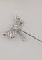 Vintage Dragonfly Hat Pin Silver Plated Sparkly Crystal Rhinestones Insect Hatpin Stick Lapel Pins for Women Men