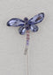 Vintage Dragonfly Hat Pin Silver Plated Sparkly Crystal Rhinestones Insect Hatpin Stick Lapel Pins for Women Men