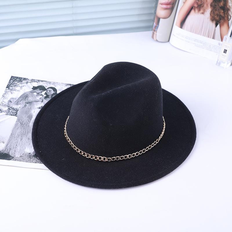 Chain Trim Fedora Hat