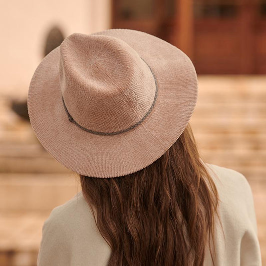 Slim Braided Trim Woven Hat