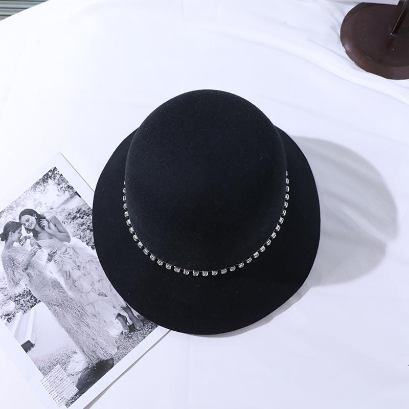 Rhinestone Trimmed Floppy Hat