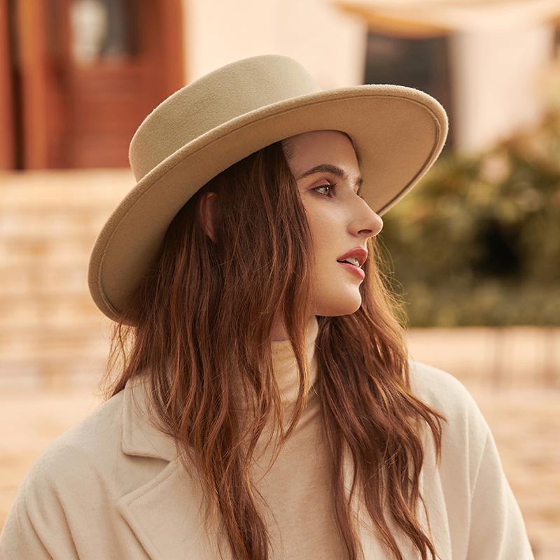 Buckle Detail Wide Brimmed Hat