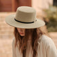 Buckle Detail Wide Brimmed Hat