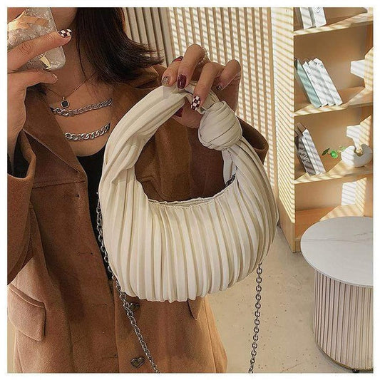 Pleated Knot Hand Bag