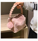 Fluffy Pompom Hand Bag