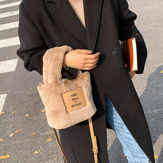 Fluffy Fur Bucket Bag
