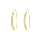 Gold Simplistic Curved Retro Earrings
