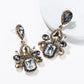 Beautiful Dangle Geometric Shaped Crystals Earrings