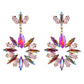 Beautiful Dangle Long Almond Shaped Crystals Earrings