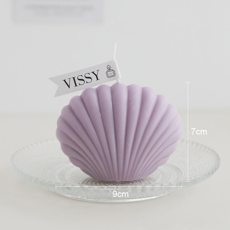 Pastel Seashell Small Candle