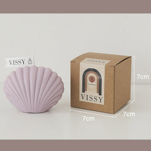 Pastel Seashell Small Candle