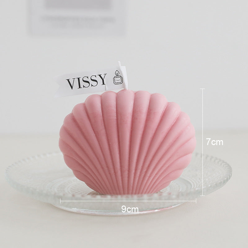 Pastel Seashell Small Candle