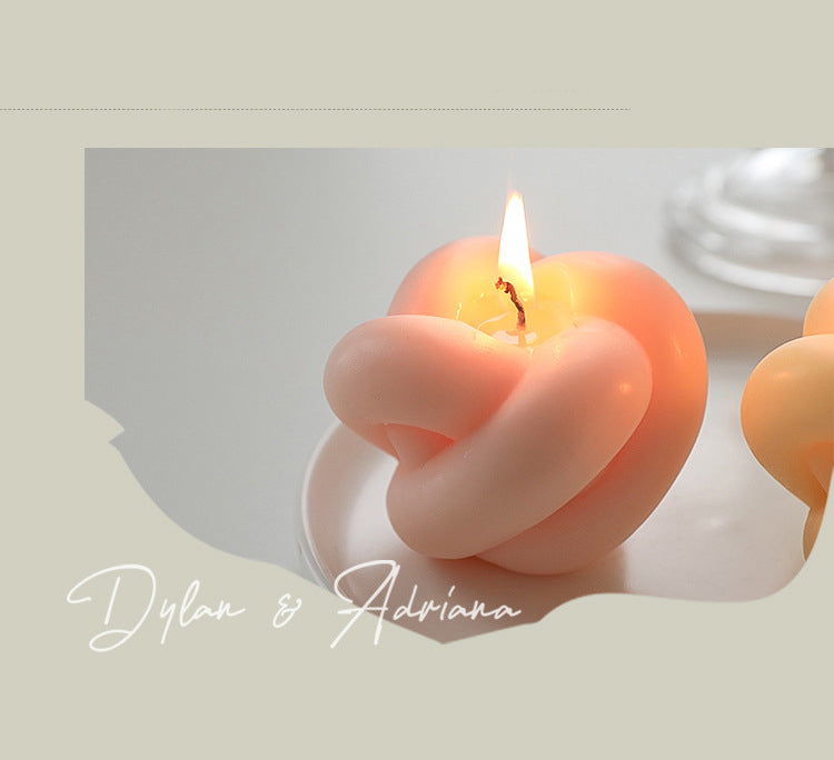 Knotted Pastel Color Candle