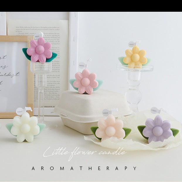 Flower Shaped Pastel Candle