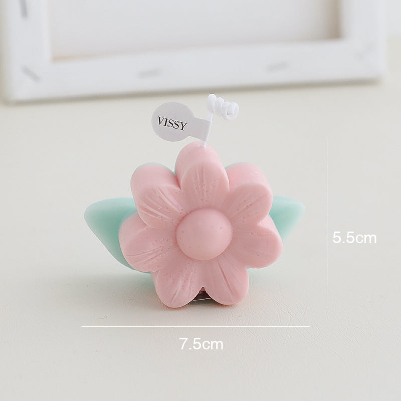 Flower Shaped Pastel Candle