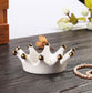 White Ceramic Crown Jewelry Holder