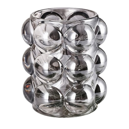 Bubble Brush Holder Clear Glass Cup