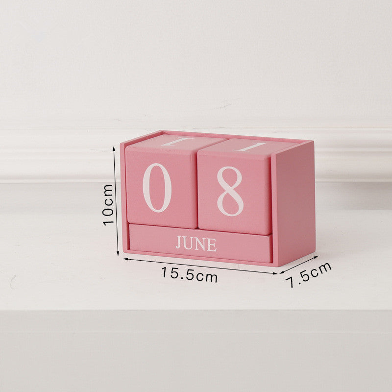 Wooden Desk Block Calendar