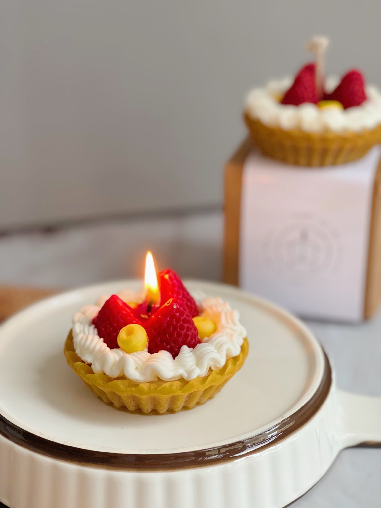 Fruit Tart Decorative Candle