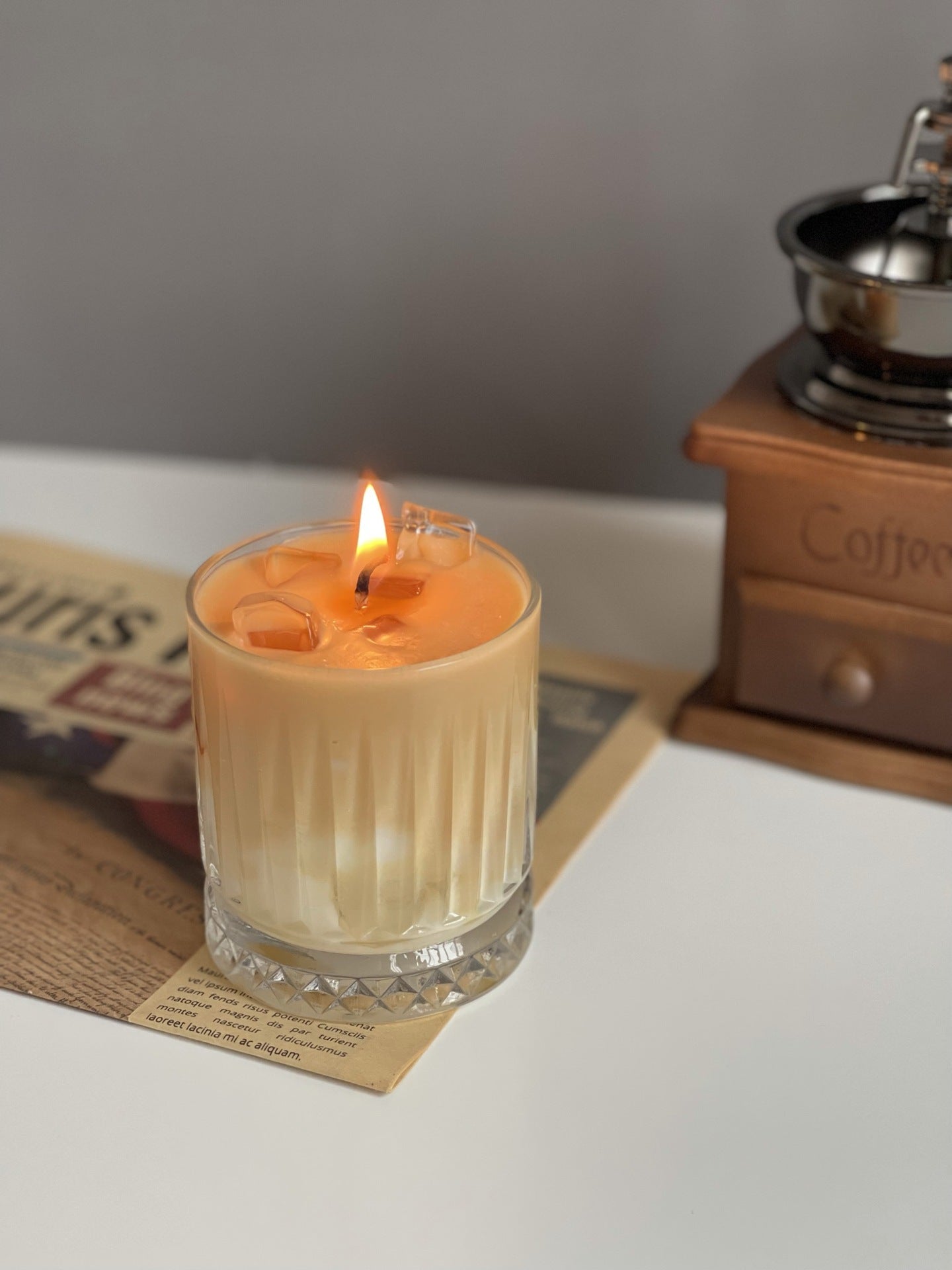 Iced Whipped Cream Coffee Decorative Candle