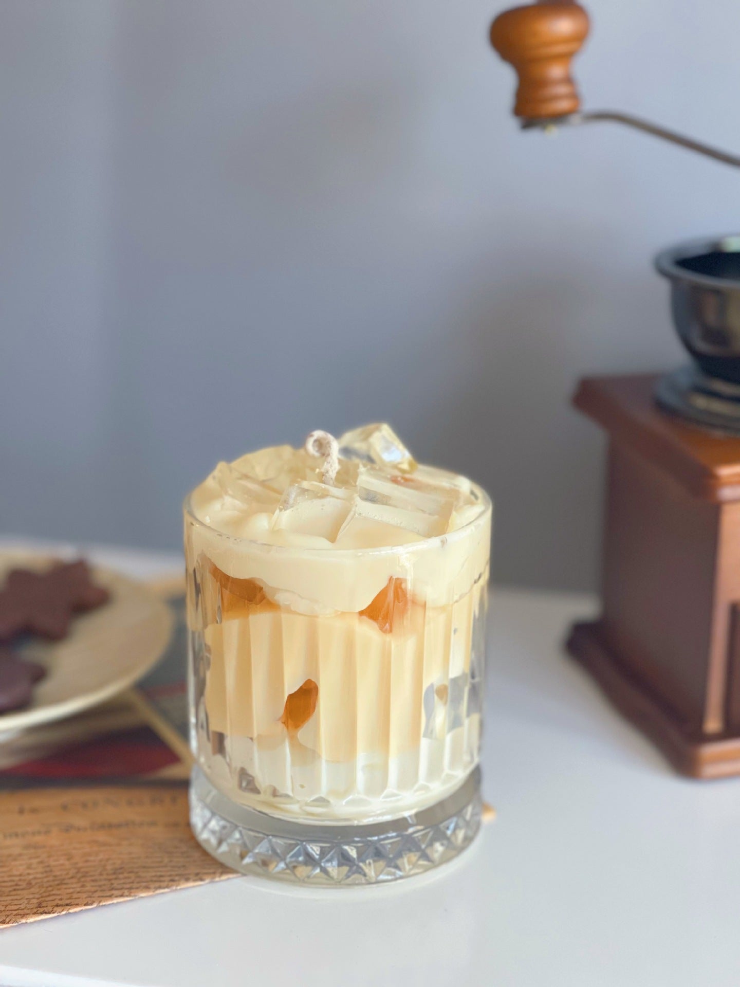 Iced Whipped Cream Coffee Decorative Candle