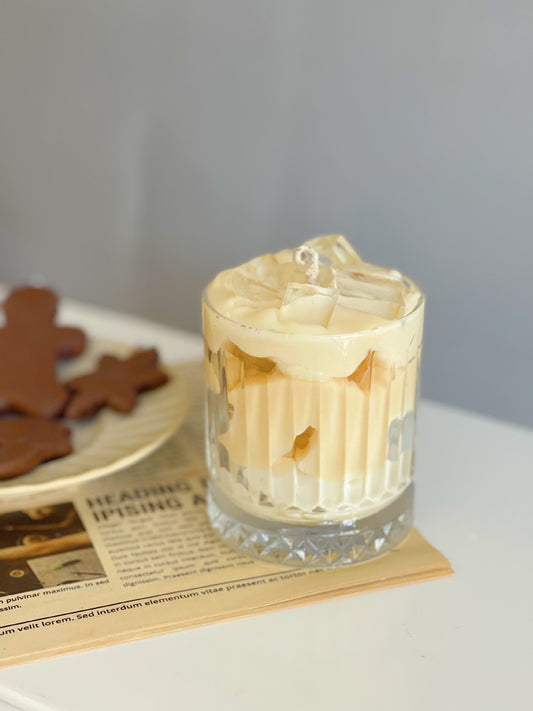 Iced Whipped Cream Coffee Decorative Candle