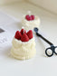 Strawberry Cake Decorative Candle